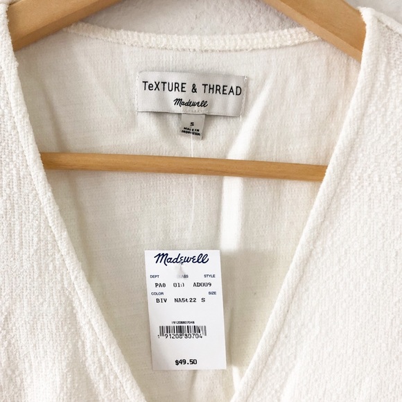 Madewell • Texture & Thread Puff Sleeve Wrap Top - Picture 8 of 9